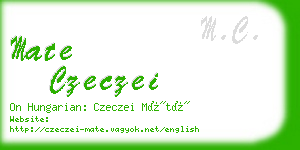 mate czeczei business card